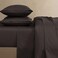 Lacoste 100% Cotton Percale 4-Piece Sheet Set, Dark Gray, Full