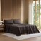 Lacoste 100% Cotton Percale 4-Piece Sheet Set, Dark Gray, Full
