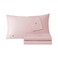Lacoste 100% Cotton Percale 4-Piece Sheet Set, Iced Pink, King
