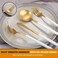 Oliviola Matte White Gold Silverware Set, 40PCS Stainless Steel Flatware Set