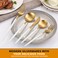 Oliviola Matte White Gold Silverware Set, 40PCS Stainless Steel Flatware Set