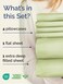 CGK Unlimited Cgk Extra Deep Cal King Sheet Set - 6PC Cooling Sheets - Light Sage Green