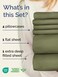 CGK Unlimited Cgk Extra Deep King Sheet Set - 6PC Cooling Sheets - Sage Green