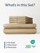 CGK Unlimited Cgk Extra Deep Queen Sheet Set - 6PC Cooling Sheets - Heathered Tan