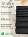 CGK Unlimited Cgk Extra Deep Split King Sheet Set - 7PC Cooling Sheets - Black