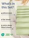 CGK Unlimited Cgk Extra Deep Split King Sheet Set - 7PC Cooling Sheets - Light Sage Green