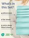 CGK Unlimited Cgk Extra Deep Split King Sheet Set - 7PC Cooling Sheets - Spa Blue