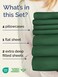 CGK Unlimited Extra Deep Split King Sheet Set - 7 Piece Cooling Sheets - Emerald Green