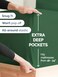 CGK Unlimited Extra Deep Split King Sheet Set - 7 Piece Cooling Sheets - Emerald Green