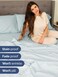CGK Unlimited Cgk Extra Deep Twin Sheet Set - 4PC Cooling Sheets - Ice Blue