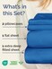 CGK Unlimited Cgk Extra Deep Twin Sheet Set - 4PC Cooling Sheets - Royal Blue