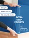 CGK Unlimited Cgk Extra Deep Twin Sheet Set - 4PC Cooling Sheets - Royal Blue