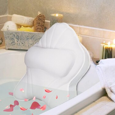 Poemland Extra Thick Large Bath Pillow with Neck, Back, Head Support for Bathtub
