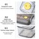 Lifenanny Divided Serving Dish with Lids & Handles, Clear Appetizer Tray Serving Platter with 5 Removable Stackable Snack Bowls for Fruit Candy Nuts Snacks Chips and Dips (Gold)
