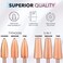 Kiara sky Rose Gold Drill Bits for E-File Nail Drill (5 in 1 Fine)