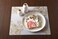 Modern-Twist 14 X 16 Rectangular Silicone Placemat, Jardin Print in Gold, 1 Count
