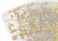 Modern-Twist 14 X 16 Rectangular Silicone Placemat, Jardin Print in Gold, 1 Count