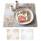 Modern-Twist 14 X 16 Rectangular Silicone Placemat, Jardin Print in Gold, 1 Count