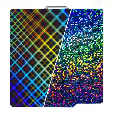 Retuxep Grid + Rainbow Gear Cool Build Plate for Bambu X1/P1/P2/X2/A1 257X257MM