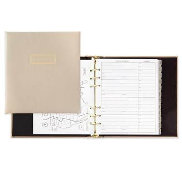 Hallmark Address Book Refillable Binder Style (Cream)