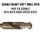 Drill America D/ACO3/8X5/8 5/8" Cobalt Reduced Shank Drill Bit with 3/8" Shank, D/ACO Series