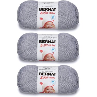 Bernat Softee Baby Yarn Solids (3-Pack) Flannel 166030-30044