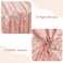 PartyDelight Rose Gold Sequin Tablecloth 48X72 Inch Rectangular