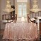PartyDelight Rose Gold Sequin Tablecloth 48X72 Inch Rectangular