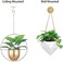 LangPu Gold Ceiling Hooks for Hanging Plants, Plant Hanger Indoor Hanging Hooks