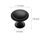 Ravinte Matte Black Round Cabinet Knobs, Zinc Pulls,1-1/4 Inch,30 Pack