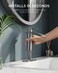 Forious Single Handle Bathroom Faucet 1 or 3 Hole Waterfall Brushed Nickel