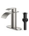 Forious Single Handle Bathroom Faucet 1 or 3 Hole Waterfall Brushed Nickel