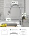 Appaso Antique Style Pull Down Kitchen Faucet with Sprayer Brushed Nickel