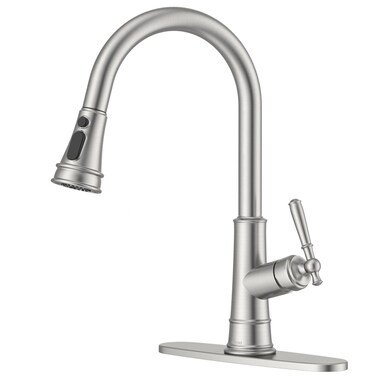Appaso Antique Style Pull Down Kitchen Faucet with Sprayer Brushed Nickel
