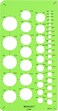 Westcott T-800 Small Circles Template, Plastic Geometric Shapes Template Tool for Drawing and Drafting