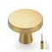 Ravinte Brushed Brass Solid Knobs Gold Kitchen Cabinet Pull,10 Pack, Round-5
