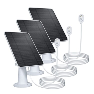 Fohoa Upgraded Solar Panel Charging Compatible with Pro 5S, Arlo Pro 4, Pro 3, Pro 3 Floodlight, Ultra 2, Ultra, 4W Solar Panel with 9.8ft Charging Cable, IP65 Waterproof, Includes Secure Wall Mount
