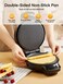 Fohere Waffle Cone Maker Machine and Ice Cream Bowl Maker with Temperature Control, Double Side Nonstick Waffle Bowl Maker with Cone Roller, 7.5 Thin Waffle Maker for Home Kitchen (Black)