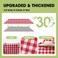 Pureegg Plastic Table Cloth Disposable 54X108 Inch 10 Pack, Red Plaid