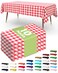 Pureegg Plastic Table Cloth Disposable 54X108 Inch 10 Pack, Red Plaid