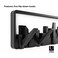 Umbra Skyline Coat Rack, Wall Mounted, 5 Retractable Hooks, Black