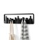 Umbra Skyline Coat Rack, Wall Mounted, 5 Retractable Hooks, Black