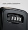 Iron Lock Medium Wall Mount Combination Key Lock Box, Outdoor (Black)