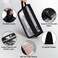 Four Candies Grid Mesh Pencil Case, Clear Double-Layer with Handle (Black)