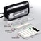 Four Candies Grid Mesh Pencil Case, Clear Double-Layer with Handle (Black)