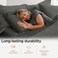 Threadmill 800 Thread Count Cotton Full Sheet Set, Sateen, Solid, Dark Grey
