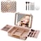 Mocado Travel Makeup Case with Mirror, Makeup Box with Brushes Divider