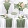 Fivenl 35X72 Inch Sage Green Cheesecloth Table Runner Fall Boho Wedding Decor