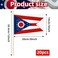 Geodurn 20 Pack Handheld Ohio Flags, Small Oh State Pride Mini Flags on Sticks