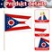 Geodurn 20 Pack Handheld Ohio Flags, Small Oh State Pride Mini Flags on Sticks